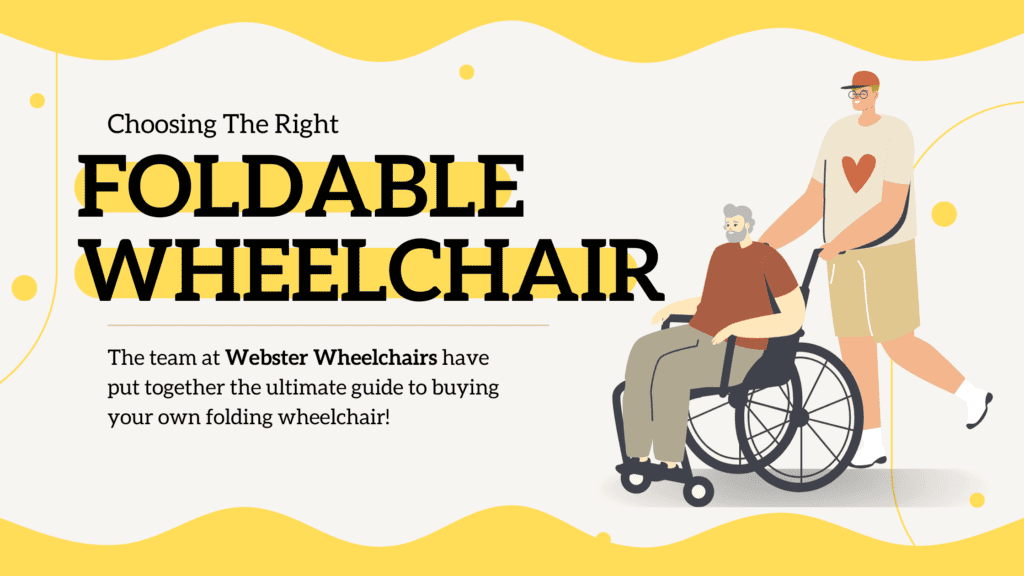 Header image for article on buying a foldable wheelchair